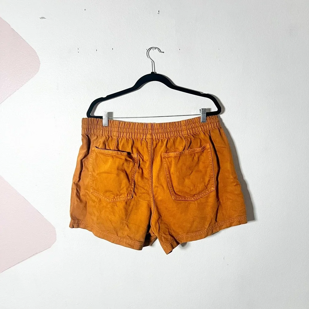 100% Cotton Shorts Womens XL Mustard Orange
